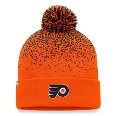 Show that cooler temperatures are no match for your unshakable Philadelphia Flyers spirit with this Iconic Gradient cuffed knit hat from Fanatics Branded. It features a team wordmark on the cuff with an eye-catching gradient and speckled pattern that makes it a vibrant focal point in a cool-weather ensemble. In addition, the stretch design offers a comfy, snug fit that's great when you want a bit of extra head warmth.Show that cooler temperatures are no match for your unshakable Philadelphia Fly Casual Winter Beanie For Fan Gear, Winter Snapback Hats For Sports Events, Philadelphia Flyers, Knit Hat, Snug Fit, Focal Point, A Team, Philadelphia, Knitted Hats