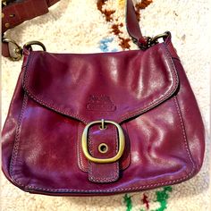 Beautiful Deep Red Leather Coach Bleeker Bag. In Wonderful Condition With An Adjustable Strap. Has A Vintage Look And Gorgeous, Heavy Hardware. Rare Find! Bag Itself Is 9x12 Coach Burgundy Shoulder Bag With Gold-tone Hardware, Designer Coach Bag In Burgundy, Designer Burgundy Coach Bag, Designer Coach Shoulder Bag In Burgundy, Designer Coach Burgundy Shoulder Bag, Designer Burgundy Coach Shoulder Bag, Designer Burgundy Bags With Leather Lining, Coach Burgundy Shoulder Bag With Removable Pouch, Coach Burgundy Satchel Shoulder Bag