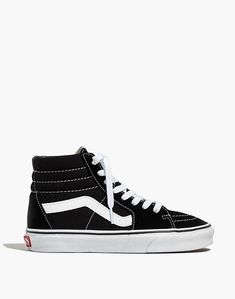 Vans® Unisex Sk8-Hi High-Top Sneakers in Suede and Canvas Vans Sk8 Hi Outfit, High Top Vans Outfit, Sk8 Hi Outfit, Vans Sk8 Hi Black, Black High Top Vans, Hi Top Vans, Sk8 Hi Vans, Custom Shoes Diy