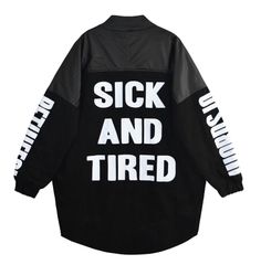 SICK & TIRED JACKET on Storenvy Rihanna Creepers, Sick Clothes, Octobers Very Own, Hoodie Coat, Jacket Outfit, Dope Fashion, Quilted Coat, Harajuku Fashion, Hoodie Jacket