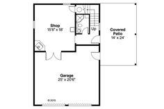 the floor plan for this house shows the living area and bedroom, as well as the garage