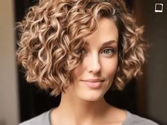 Short Curly Summer Hair, Short Thick Curly Hair With Bangs, Stacked Curly Bob Haircut, Spiral Perm Short Hair, Perms For Short Hair, Undercut Bob, Bob Haircut Curly