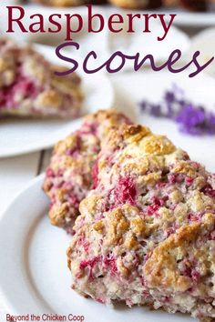 the cover of raspberry scones is shown