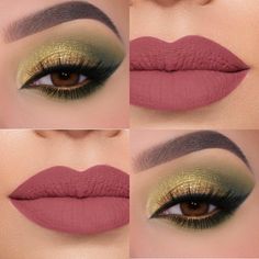 Sage Dress Makeup Look, Eye Makeup Green Dress, Makeup With Green Outfit, Fall Makeup Looks For Green Eyes, Eye Makeup Images, Hazel Eye Makeup, Prom Eye Makeup, Bridal Eye Makeup, Beginners Eye Makeup