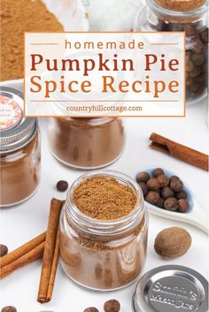 homemade pumpkin pie spice recipe in a jar