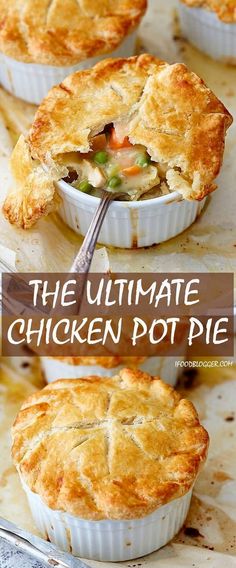 the ultimate chicken pot pie is ready to be eaten