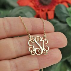 Letter Necklace Initials, Monogram Necklace Gold, Monogram Pendant, Name Necklaces, Special Necklace, Gold Name Necklace, Monogram Jewelry, Gold Monogram, Monogram Necklace