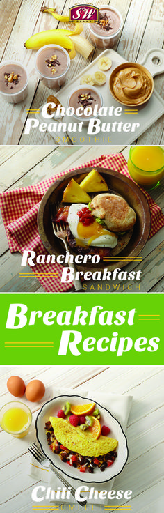 the breakfast menu includes eggs, pancakes and fruit