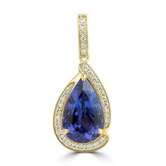 J45608 Tanzanite Pendant, Demantoid Garnet, Aquamarine Colour, Pink Spinel, Garnet And Gold, Tanzanite Gemstone, Green Diamond, Brown Diamond, Yellow Gold Pendants