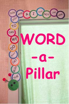 there is a sign that says word - a - pillar on the wall