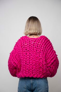 Cozy Pink Knit Cardigan, Oversized Pink Knit Sweater Coat, Pink Winter Knitted Cardigan, Pink Knitted Winter Sweater, Pink Knitted Winter Cardigan, Pink Knitted Sweater Coat, Pink Knitted Sweater For Winter, Cozy Pink Knitted Sweater Coat, One Size Pink Knitted Cardigan