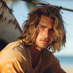 Surfer Men's Haircare Essentials for Perfect Waves – VAGA magazine Long Hair Surfer Guy, Long Curtains Hairstyle Men, Long Surfer Hair Men, Surfer Hairstyles Men, Surfer Men Style, Mens Surfer Hairstyles, Surf Hair Men, Mens Surfer Hair, Long Surfer Hair