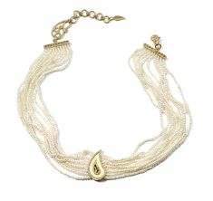 Affinity Choker Necklace with  Seed Pearls, Diamonds, set in 20K Gold with an open paisley design. Seed Pearl Jewelry, Choker Pearl Necklace, Choker Pearl, Choker Necklace Set, Sterling Silver Rings Bands, Hoop Earring Sets, Bezel Set Diamond, Seed Pearl, Silver Band Ring