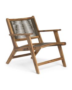 a wooden chair that is made out of wood