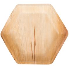 a wooden tray that is shaped like a hexagonal shape with wood grains