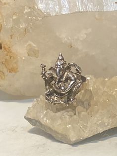 "Ganesha ring Elephant Ganesh band sterling silver women men Ganesh ,a Hindu god is traditionally worshipped before any major enterprise and is the patron of intellectuals, bankers, scribes, and authors.... Size 6 Between a size 6 and a size 6.25 Weight 5.6g Widest part 1 5/8\" Thinnest part of band 1/8\" Free Shipping & Free Postal Insurance Delivered in a Gift Box If you do not want the ring polished and want to leave the natural patina please let me know at the time of purchase as I do po Spiritual Oxidized Finish Ring For Ceremonial Use, Silver Stackable Spiritual Rings, Spiritual Silver Stackable Rings, Stackable Silver Spiritual Rings, Spiritual Rings As Festival Gifts, Spiritual Rings For Festivals Gift, Silver Spiritual Rings For Festivals, Spiritual Silver Rings For Festivals, Spiritual Stamped 925 Silver Toe Ring