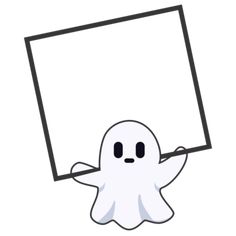 an image of a ghost holding up a sign with the caption's name on it