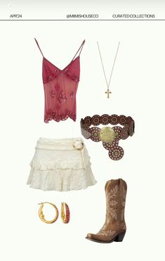 Boho Cowboy Outfits, Acl Fits, Outdoor Festival Outfit, Leeds Fest, Festival Fits, Rave Fits, Outing Outfit, Fancy Fits, Concert Fit