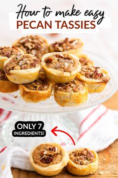 how to make easy pecan tasses with only 7 ingredients and no baking required