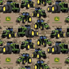 FABRIC - NEW!! *JOHN DEERE TRACTOR* on BROWN #58049 100% COTTON **ALWAYS CONTINUOUS CUT FOR YOU FULL YARD $13.99 HALF YARD $7.99 QUARTER YARD $4.99 John Deere Fabric, John Deere Tractors Farms, Tractor Idea, John Deere Tractor, John Deere Tractors, Farm Tractor, John Deere, Tractor, Bathing Beauties