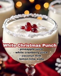 white christmas punch recipe with cranberry juice and coconut milk