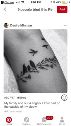 a twitter post with birds on the branch