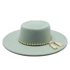 Style: Wide Brim Fedora Hats for Women Item Types: Hats for women, wool fedora hat women's, womens fedora summer hats, womens fedora hat wide brim Gender: Unisex Detail: Imitation pearl tassel band Feature: Fashion accessory, sun protection Material: Cotton Material: Polyester Material: Wool Elegant Felt Hat With Flat Crown For Spring, Elegant Spring Felt Hat With Flat Crown, Elegant Felt Hat For Beach In Fall, Spring Beach Felt Hat With Flat Crown, Winter Party Boater Hat With Flat Brim, Elegant Fall Beach Felt Hat, Trendy Spring Hat With Flat Crown, Trendy Flat Crown Hat For Spring, Spring Party Felt Hat With Flat Brim