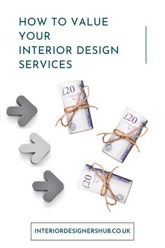 three pieces of paper with the words how to value your interior design services