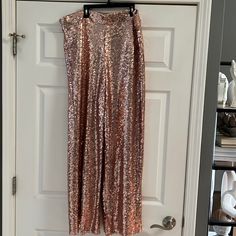 Brand New With Tags Size 2x Torrid Sequin Rose Gold Pants Satin Lined. Glamorous High-waisted Sequin Pants, Torrid Sequin Kimono, Gold Pants, Gold Branding, Pant Jumpsuit, Satin, Pants For Women, Brand New, Rose Gold