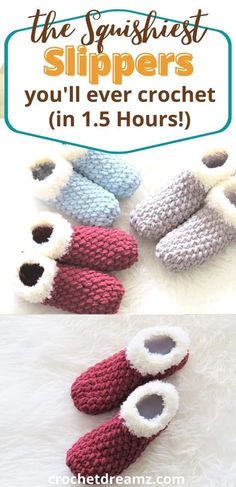 the slippers you'll ever crochet in 1 5 hours - free pattern