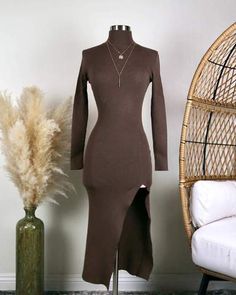 Ribbed Bodycon Midi Dress, Ribbed Midi Dress, Bodycon Midi Dress, On Design, Bodycon Midi, Midi Dress Bodycon, Midi Dress, Long Sleeve Dress, Long Sleeve