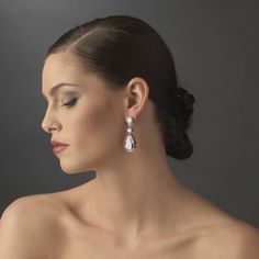 Bold Cubic Zirconia Drop Pierced or Clip On Bridal Earrings Formal Earrings, Bridal Earrings Chandelier, Romantic Earrings, Dazzling Earrings, Silver Jewellery Online, Crystal Chandelier Earrings, Bridal Earrings Drop, Wedding Earrings Drop, Bling Wedding