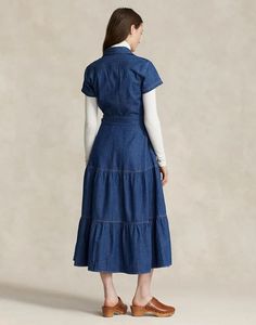 100% Cotton.denim, belt, solid color, classic neckline, short sleeves, unlined, button closing, multipockets, shirt dress.Length (from the back to the bottom of the dress) 48.36 inches Short Sleeve Belted Denim Workwear Dress, Belted Denim Dress With Short Sleeves For Work, Elegant Short Sleeve Denim Workwear Dress, Elegant Short Sleeve Denim Dress For Work, Casual Short Sleeve Belted Denim Dress, Casual Belted Short Sleeve Denim Dress, Casual Short Sleeve Denim Dress With Belt, Casual Belted Denim Dress With Short Sleeves, Elegant Short Sleeve Denim Dress