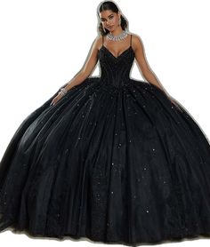 Glamorous Black Prom Ball Gown, Quinceanera Dress With Sweetheart Neckline For Evening, Glamorous Black Ball Gown For Prom, Black Embellished Ball Gown For Parties, Glamorous Fitted Quinceanera Dress For Debutante Ball, Fitted Quinceanera Dress With Corset Back For Prom Season, Black Gala Ball Gown With Fitted Bodice, Black Dress For Debutante Ball, Black Ball Gown With Fitted Bodice For Gala