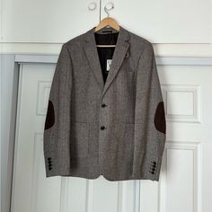 Ben Sherman Xxl 2xl Brown Herringbone Elbow Patch Tweed Blazer Jacket Coat Color On Tag Is Cola - It’s A Grayish Brown. Brand New, With Tags. Gray Tweed Outerwear For Work, Gray Tweed Outerwear For Office, Gray Tweed Blazer For Work, Gray Tweed Outerwear For Fall, Gray Tweed Jacket With Welt Pockets For Winter, Gray Tweed Jacket With Welt Pockets For Fall, Tailored Gray Tweed Jacket For Fall, Gray Tweed Jacket For Work In Fall, Casual Tweed Sport Coat For Winter