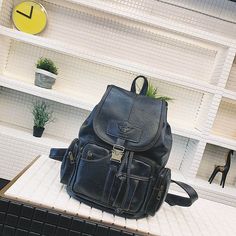 Vintage Women Backpack High Quality Leather School Bags for Teenage Girls Large Drawstring Backpacks Black Brown Rucksack XA50H #caseiphone #caseiphonexsmax #touchystyle #caseiphonexr #caseiphone12pro #phonecases #caseiphone12mini #iphonecase #cutephonecases #casesphone Leather School Bag, Backpacks Black, Retro Backpack, Cool Backpack, Backpack For Teens, Vintage Backpacks, Leather Backpacks, Mini Earrings, Cute Backpacks