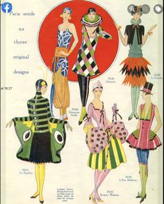 an old fashion magazine cover with three women dressed in costumes