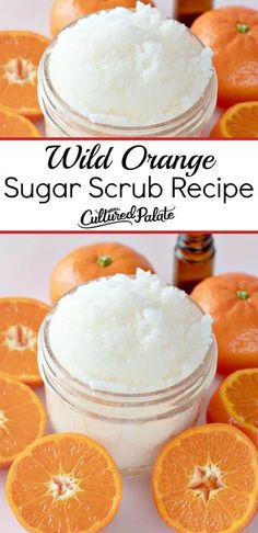 Homemade Bath Scrub, Orange Sugar Scrub, Diy Body Scrub Recipes, Bath Scrub, Bath Scrubs, Body Scrub Recipe, Homemade Scrub