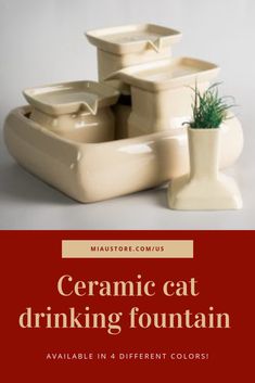 You want a high quality ceramic drinking fountain for your cat so she drinks more waterHave a look at our websiteWe sell it to the US in 4 different coloursPick your colour nowdrinkingfountain cat animal miaustore drinking water fountain Drinking Water Fountain, Mini Waterfall, Cats Stuff