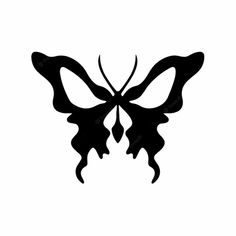 a black and white silhouette of a butterfly