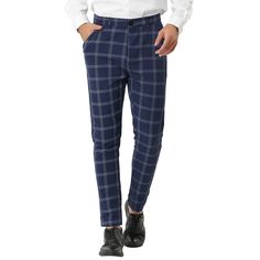 The pants come with 2 hand pockets at the sides and 1 pocket, which is very convenient since you can put your wallet inside. The classic plaid pants make you look more stylish. Wearing them to a party is a good choice. You choose these pants because you can not only wear them to a party but also to home. Plaid Business Casual Pants With Pockets, Plaid Pants With Pockets For Business Casual, Plaid Bottoms With Pockets For Business Casual, Business Casual Plaid Cotton Pants, Classic Plaid Bottoms With Pockets, Plaid Business Pants With Welt Pockets, Plaid Pants With Welt Pockets For Business, Business Casual Plaid Cotton Bottoms, Plaid Cotton Bottoms For Business Casual