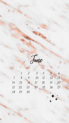 a calendar with the word june written in black and white on it's side