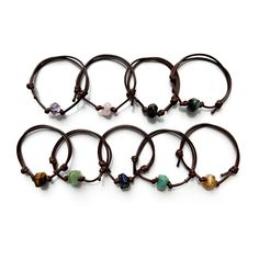 O Yeah, you’re going to love our stone bracelets collection! Featuring top crystals like amethyst, rose quartz, garnet, labradorite, tiger eye, aventurine, lapis lazuli, amazonite and citrine, these bracelets aren’t just pretty—they bring those good vibes, too. Each piece is handcrafted with love, combining trendy designs with the natural beauty of crystals and stones. Whether you’re after a little healing energy or just want to rock a stylish look, these bracelets have you covered. Perfect for Casual Everyday Jewelry With Natural Stones, Spiritual Gemstone Beads Jewelry For Friendship, Casual Gemstone Bracelet Jewelry, Brown Round Beads Jewelry For Friendship, Adjustable Round Beads Crystal Bracelet, Adjustable Natural Stones Bracelet For Friendship, Adjustable Gemstone Bead Bracelets With Mineral Crystal, Adjustable Natural Stone Bracelets For Friendship, Adjustable Gemstone Beads Bracelet With Mineral Crystal