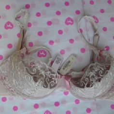 Victoria's Secret Dream Angels Bra 34C embroidered Victoria's Secret Dream Angels Balconet embroidered lace. 34C.  I'm not sure what color this is. Please refer to photos. Brand new with tag. All Victoria's Secret items are available until March 15th Victoria's Secret Intimates & Sleepwear Bras Visual Archive, Pretty Bras, Princess And The Pea, Aesthetic Things, Pretty Clothes, Pretty Lingerie, Embroidered Lace, Victoria's Secret Pink, Peppers