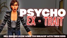 an animated image of a woman standing in a room with the words psychic ex - trati