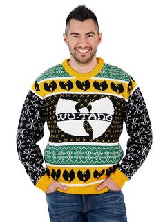 Wu-Tang Clan ain't nuthin' to f**k with! If you're a old-school hip hop fan and are looking for a sweater that will show the world how much you love RZA, Redman, Ol' Dirty Bastard, GZA and the of the New York clan then this ugly Wu-Tang Clan Christmas sweater will be what you've been loooking for. Made of 100% Acrylic and officially-licensed, our Wu-Tang ugly holiday sweater is comfortable, stylish and festive. Material: 100% Acrylic Available in adult unisex sizes Great add on for Ugly Christma Wu Tang Clan Logo, Clan Logo, Ugly Sweater Contest, Ghostface Killah, Ugly Holiday Sweater, Christmas Sweater Party, Wu Tang Clan, Ugly Christmas Sweater Party, Wu Tang