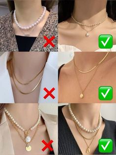 Pearl Necklace Outfit, Capsule Wardrobe Jewelry, Necklace For Neckline, Jewelry Hacks, Necklace Outfit, Fashion Vocabulary, Trending Necklaces, Jewelry Accessories Ideas, Classy Jewelry