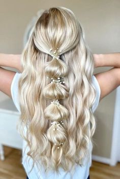 Pelo Color Vino, Bridemaids Hairstyles, Rustic Wedding Hairstyles, Bridesmaid Hair Makeup, Dance Hairstyles, Prom Hairstyles For Long Hair