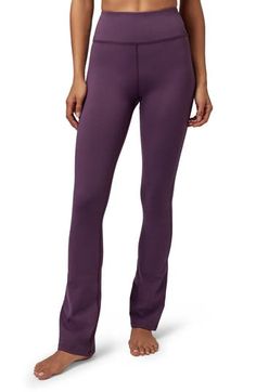 Cut from the brand's smooth, soft and lightly compressive knit, these pants have a body-hugging fit and a feel that'll have you strutting like a supermodel. 29 1/2" inseam; 17" leg opening; 11" front rise; 12" back rise (size Medium)     Pull-on style     Hidden back cell phone pocket     Moisture-wicking fabric engineered for dryness and comfort     Antimicrobial fabric engineered to inhibit the growth of odor-causing germs     71% recycled polyester, 29% elastane     Machine wash, tumble dry Seamless Fitted Mid-rise Bottoms, Fitted Smoothing Yoga Pants In Athleisure Style, Fitted Smoothing Athleisure Yoga Pants, Mid-rise Elastane Leggings For Loungewear, Elastane Yoga Straight Pants, Seamless Elastane Yoga Pants In Athleisure Style, Seamless Full-length Elastane Activewear, Sleek Stretch Workout Pants, Sleek Fitted Full Length Activewear