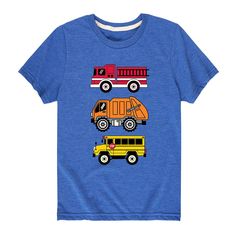 He'll love the fun style of this Boys 8-20 Truck Types Tee. He'll love the fun style of this Boys 8-20 Truck Types Tee. Crewneck Short sleevesFABRIC & CARE Solids: Cotton Heather: Cotton/Polyester Machine wash Imported Size: Large. Color: Blue. Gender: male. Age Group: kids. Pattern: Graphic. Material: Cotton Blend. Cute Blue T-shirt For End Of School Year, Blue Fun T-shirt For Playwear, Fun Blue T-shirt For Playwear, Playful Blue T-shirt For School, End Of School Year Graphic Print T-shirt For Playtime, End Of School Year Graphic Print Tops For Playtime, Playful Tops For End Of School Year Playtime, Fun Blue Tops For School, Kids Pattern